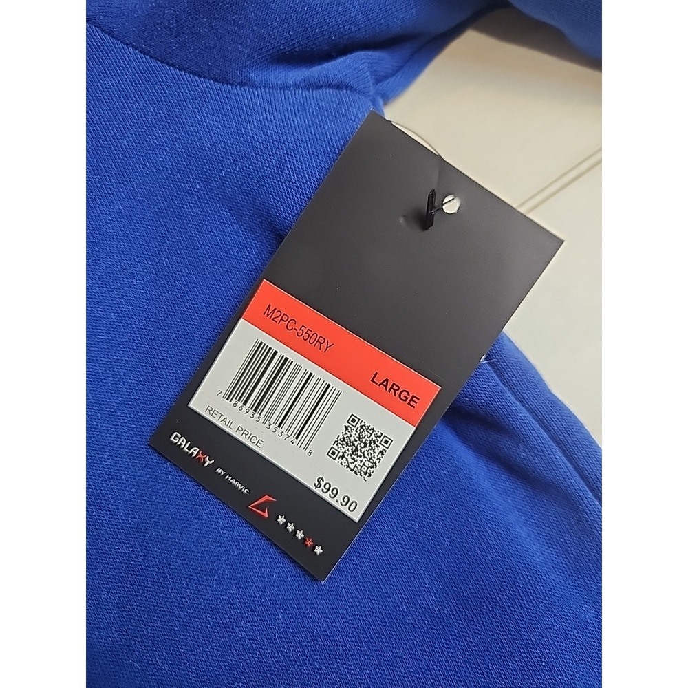 Galaxy by Harvic Men's Blessed Pullover Hoodie Blue Size Large NWT - Picture 6 of 9